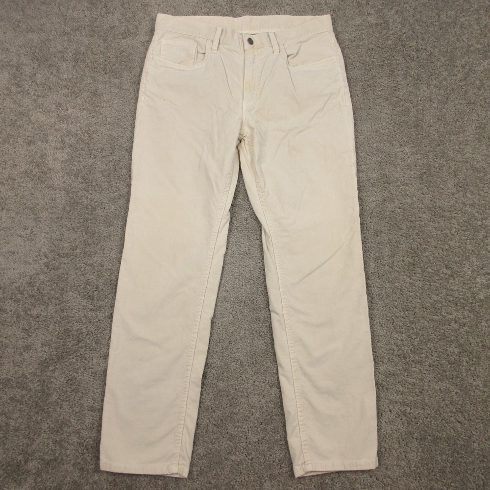 Brooks Brothers Pants Mens 34x30 Cream Corduroy 5 Pocket Jean Chino Preppy Flex